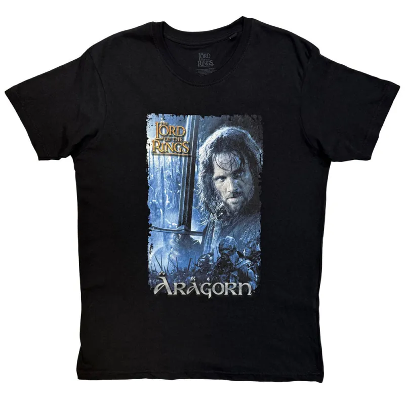 Lord Of The Rings Aragon Sword Montage T Shirt made by Paradiso Clothing