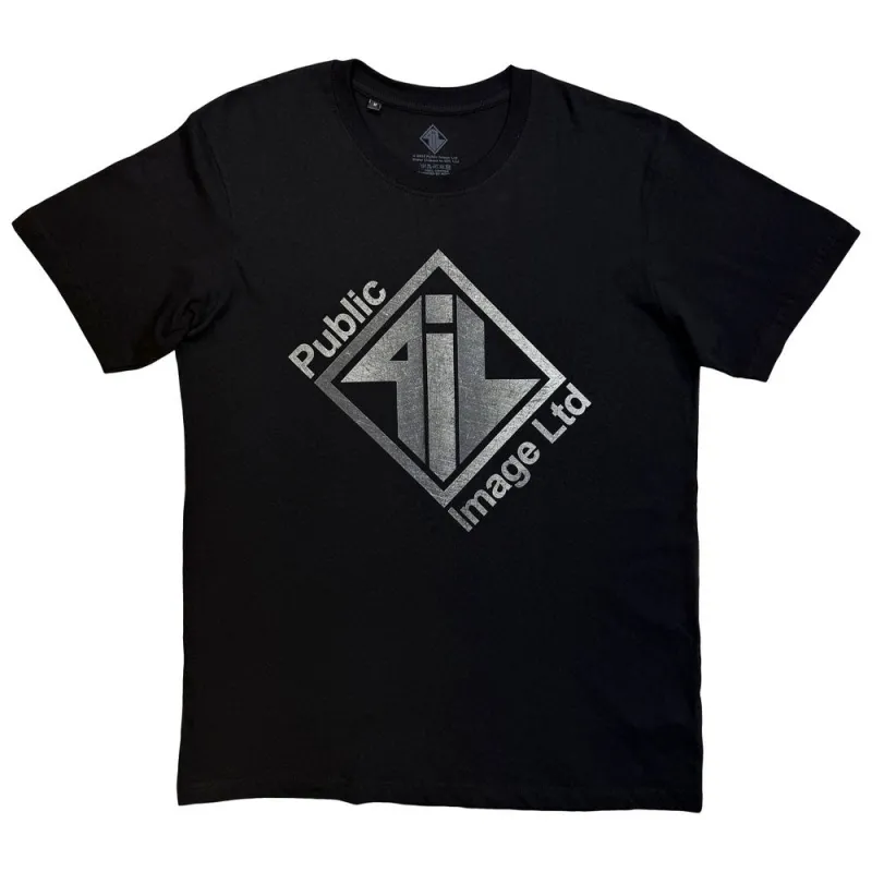 PIL Public Image Ltd Brushed Steel Logo And Text T Shirt sold by Paradiso Clothing