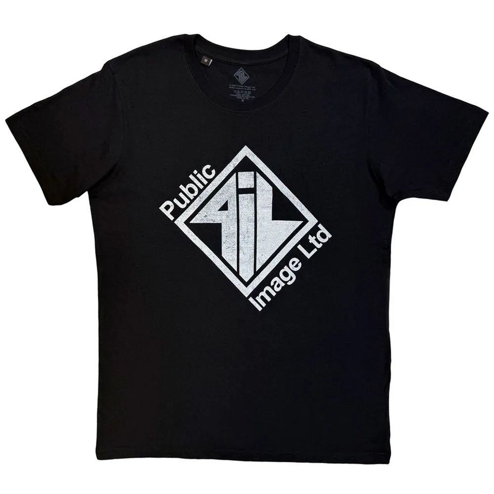 PIL Public Image Ltd Diamond Logo And Text T Shirt sold by Paradiso Clothing