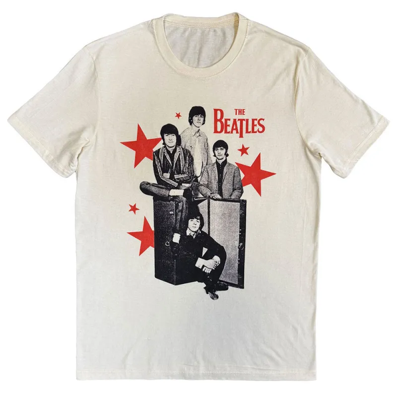 The Beatles Red Stars T Shirt made by The Beatles
