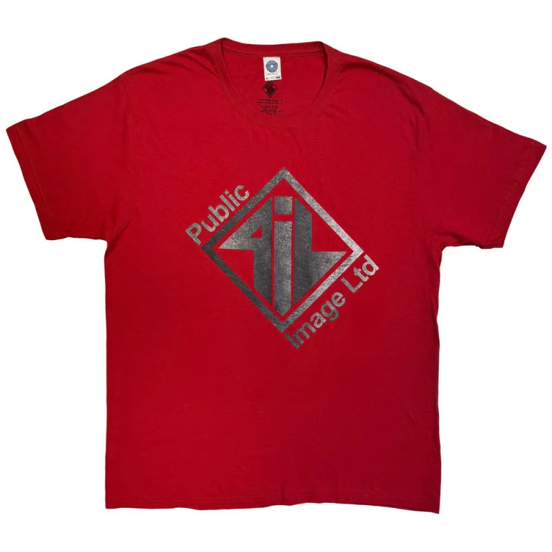 PIL Public Image Ltd Brushed Steel Logo And Text T Shirt sold by Paradiso Clothing