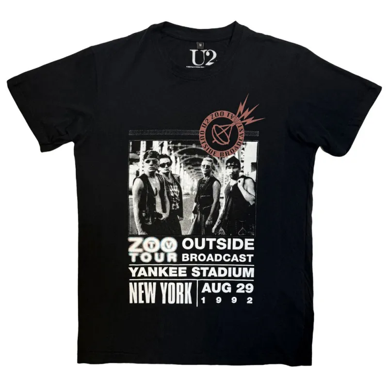 U2 Zoo TV Tour NY Poster 1992 Premium Carbon Finish T Shirt made by Paradiso Clothing