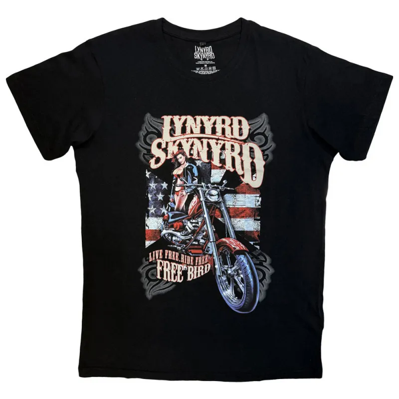 Lynyrd Skynyrd Ride Free Premium Carbon Finish T Shirt made by Paradiso Clothing