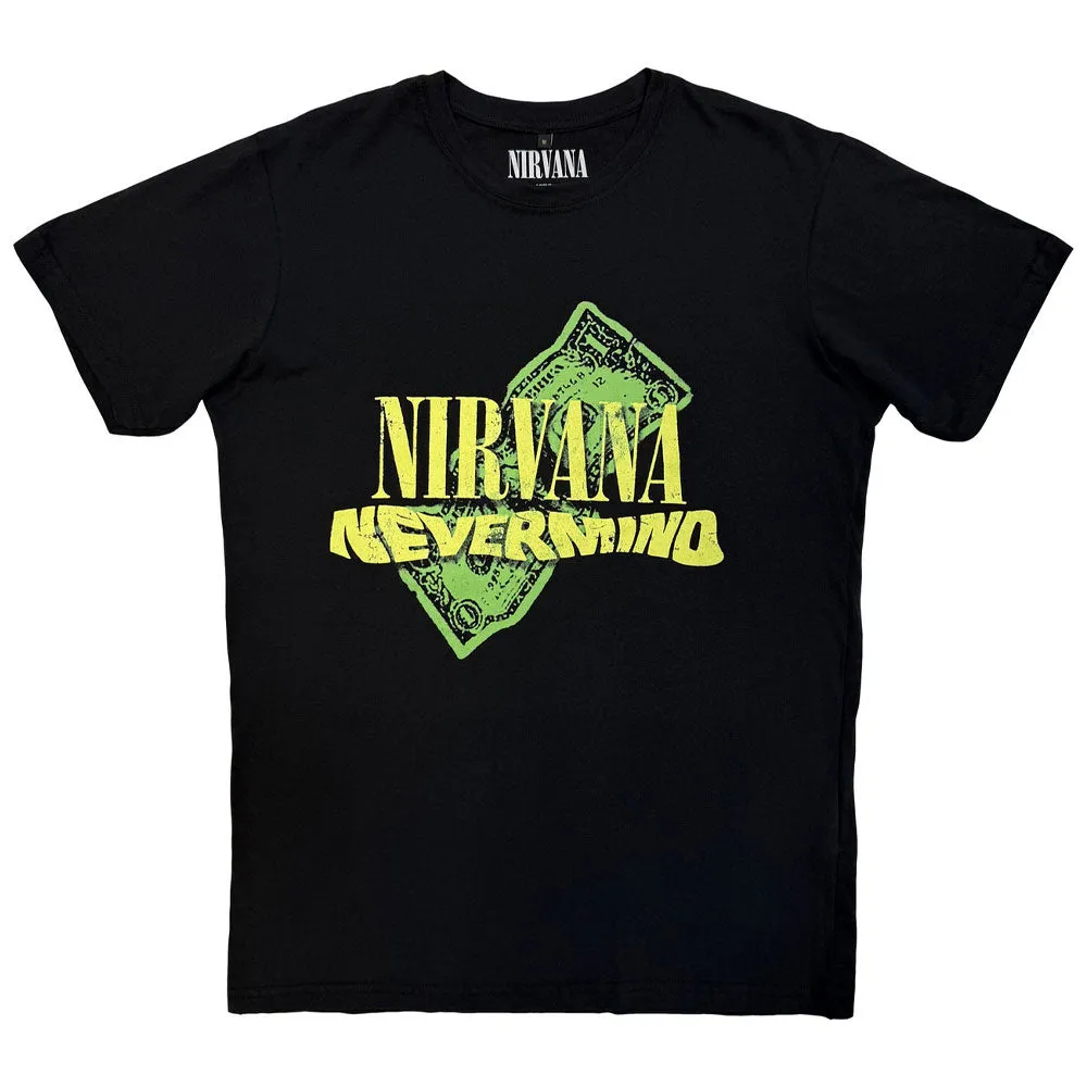 Nirvana Nevermind Dollar Premium Carbon Finish T Shirt sold by Paradiso Clothing
