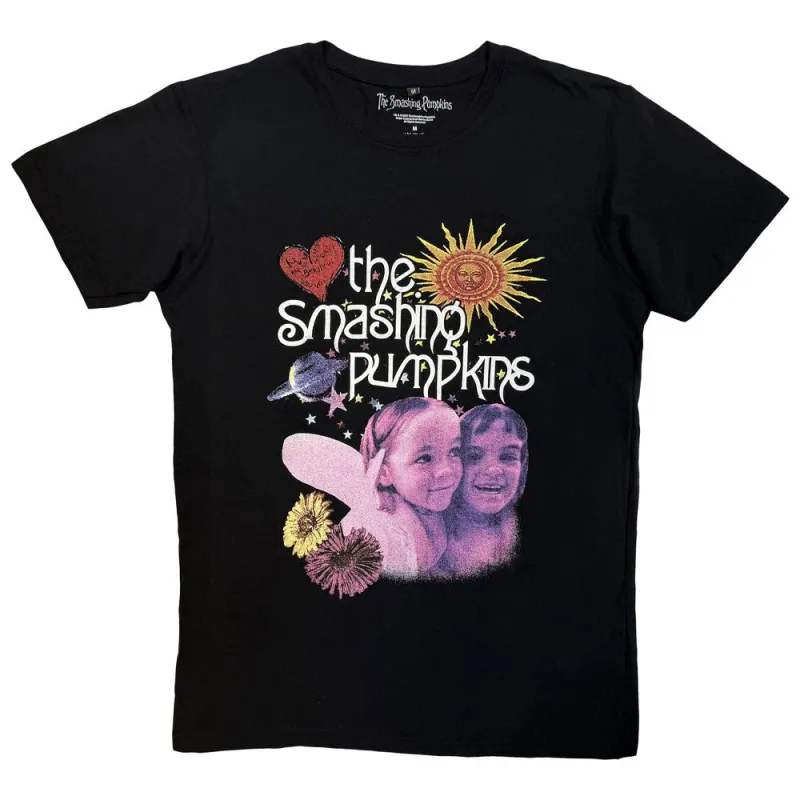 The Smashing Pumpkins Celestial Collage Premium Carbon Finish T Shirt made by Paradiso Clothing