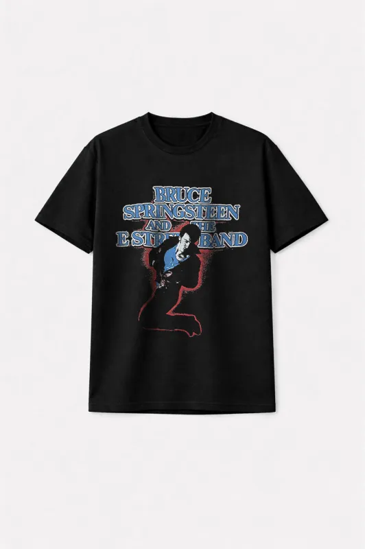 Bruce Springsteen E Street Tour 84-85 Premium Carbon Finish T Shirt sold by Paradiso Clothing