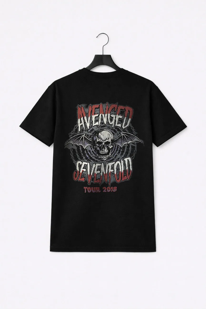 Avenged Sevenfold Tour 2018 Premium Carbon Finish T Shirt sold by Paradiso Clothing