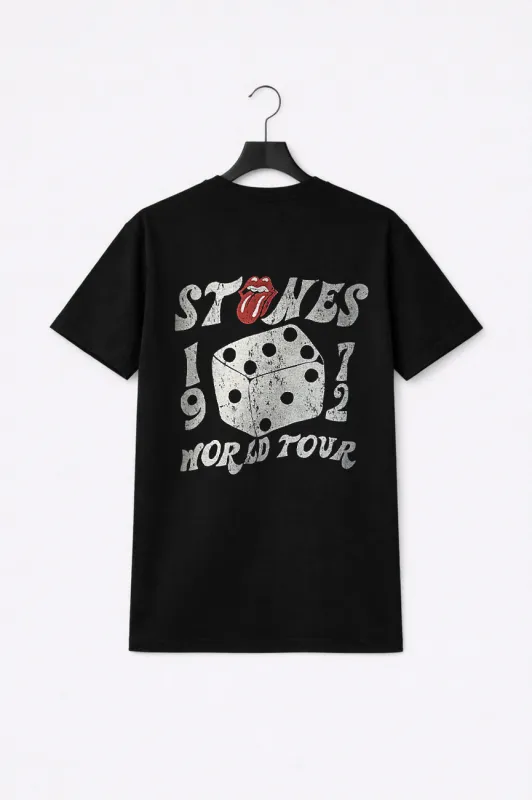 The Rolling Stones Dice Tour 72 Premium Carbon Finish T Shirt made by the Rolling Stones