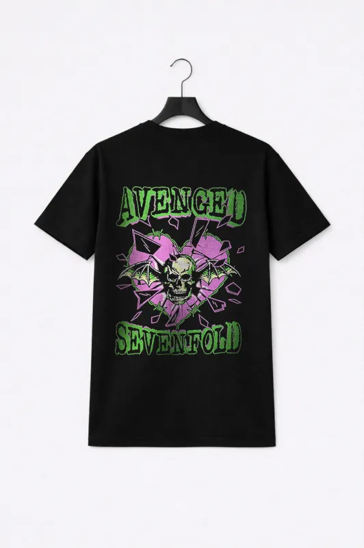 Avenged Sevenfold Heart Break Premium Carbon Finish T Shirt sold by Paradiso Clothing