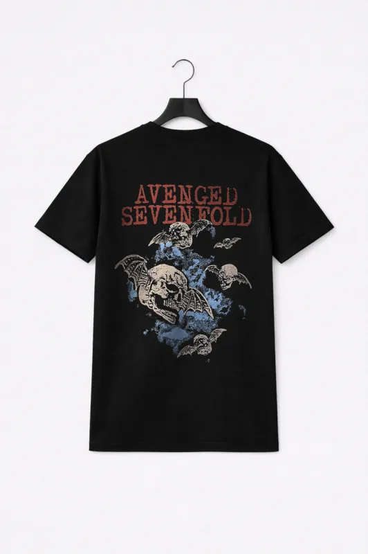 Avenged Sevenfold Night Bats Premium Carbon Finish T Shirt sold by Paradiso Clothing