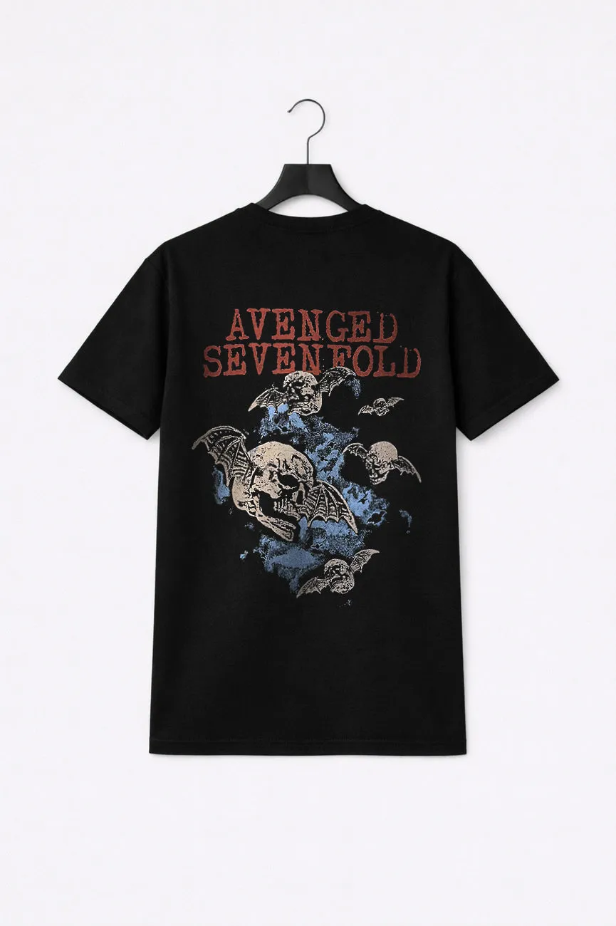 Avenged Sevenfold Night Bats Premium Carbon Finish T Shirt sold by Paradiso Clothing