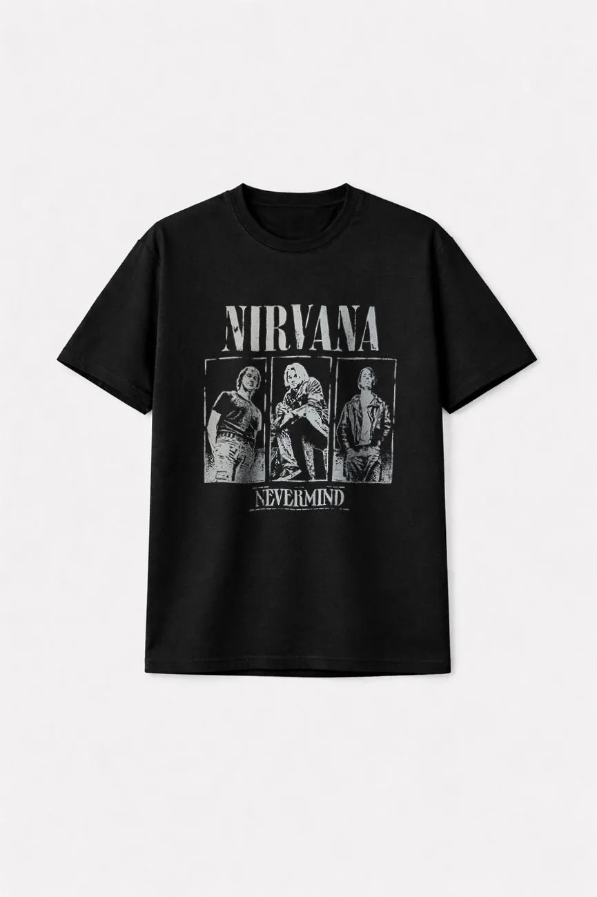 Nirvana Nevermind Tracklist Premium Carbon Finish T Shirt sold by Paradiso Clothing