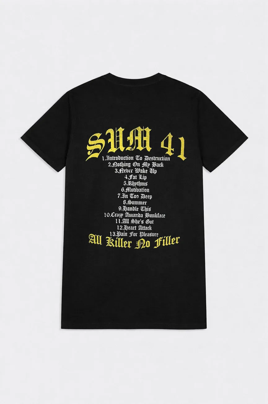 Sum 41 All Killer No Filler Tracklist Premium Carbon Finish T Shirt sold by Paradiso Clothing product image thumbnail 3