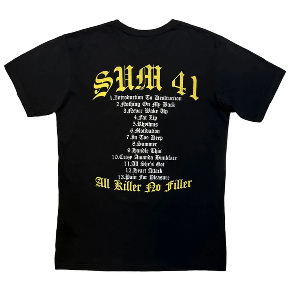 Sum 41 All Killer No Filler Tracklist Premium Carbon Finish T Shirt sold by Paradiso Clothing product image thumbnail 2