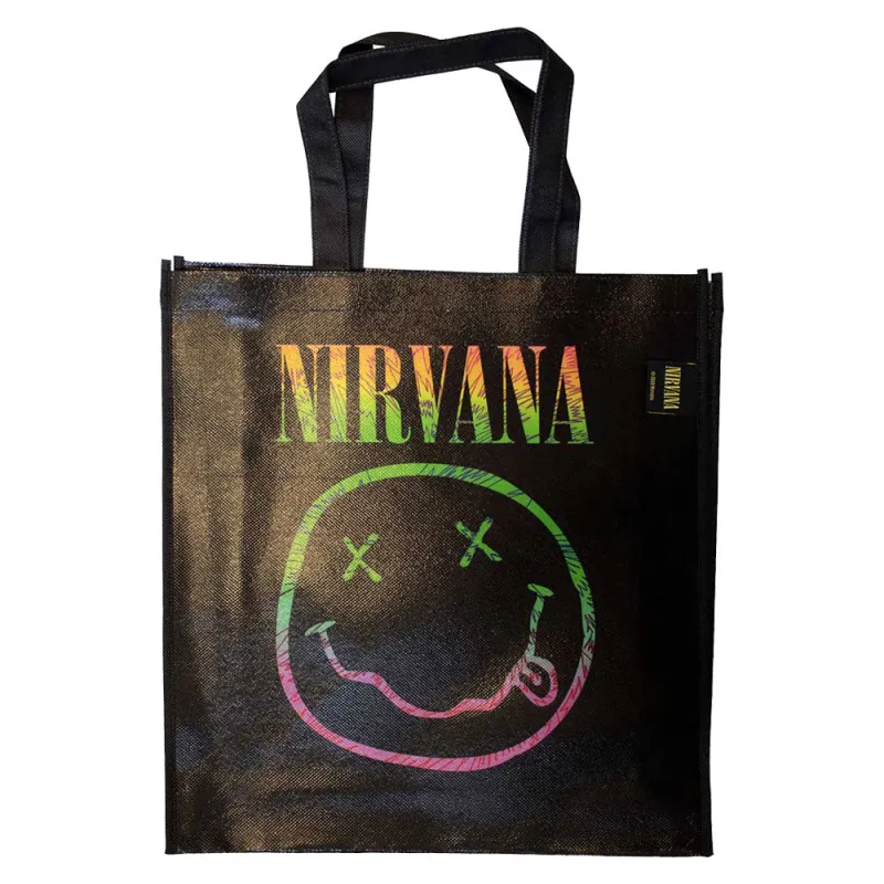 Nirvana Sorbet Ray Grunge FaceEco Shopper Bag sold by Paradiso Clothing
