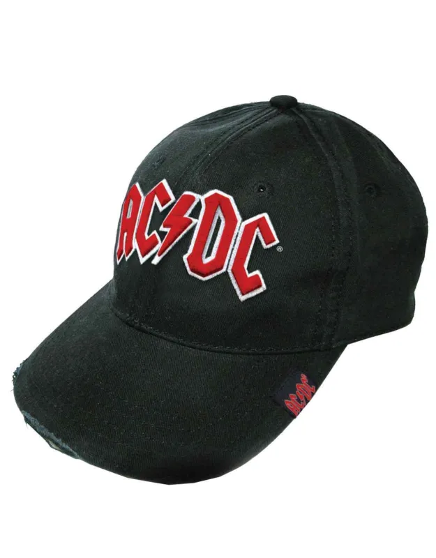 AC/DC classic Red Band Logo Strapback Baseball Cap sold by Paradiso Clothing