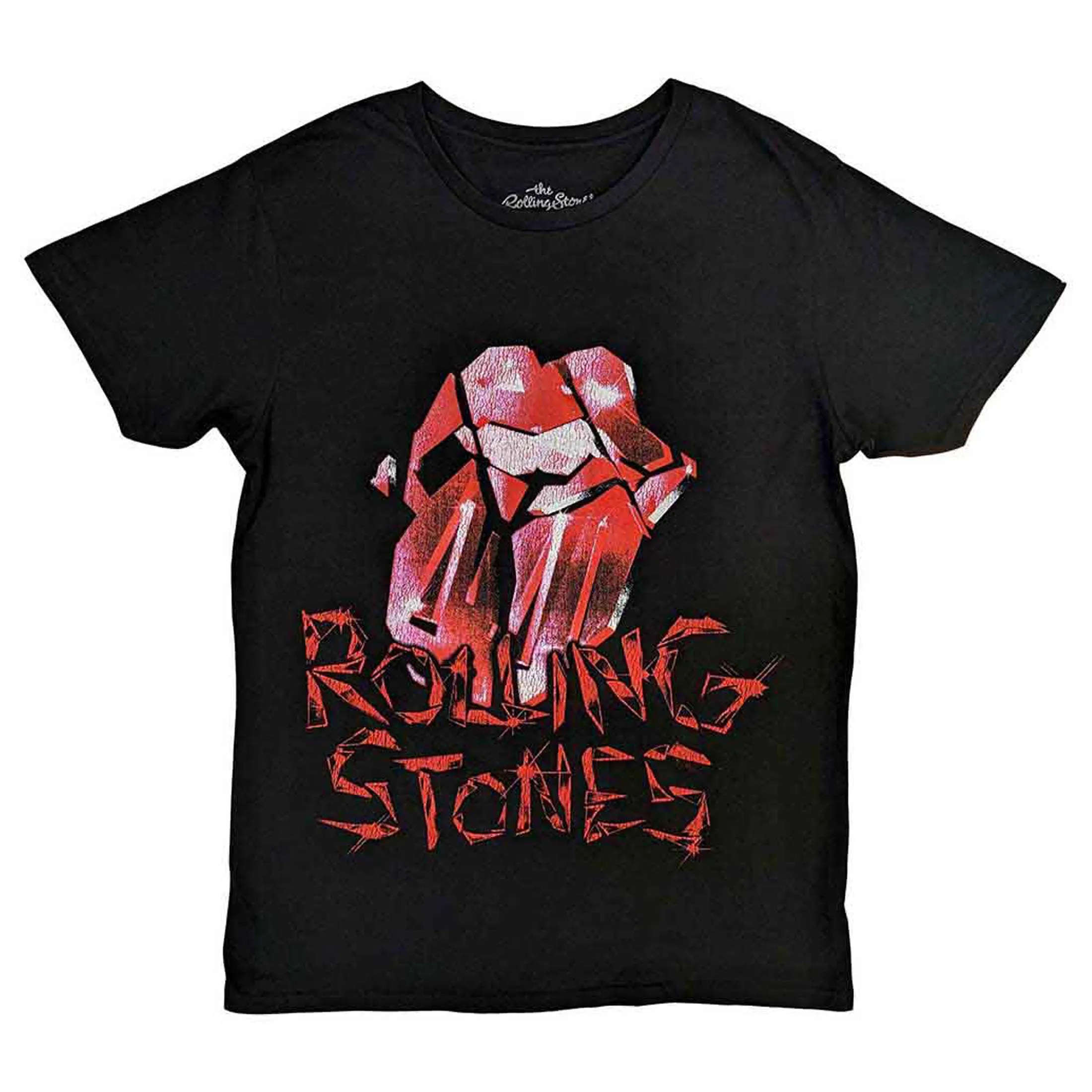 The Rolling Stones Hackney Diamonds Cracked Glass Tongue T Shirt sold by Paradiso Clothing