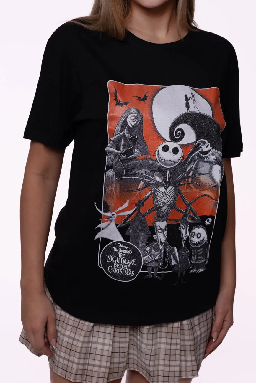 Nightmare Before Christmas Embellished Orange Moon T Shirt sold by Paradiso Clothing product image thumbnail 3