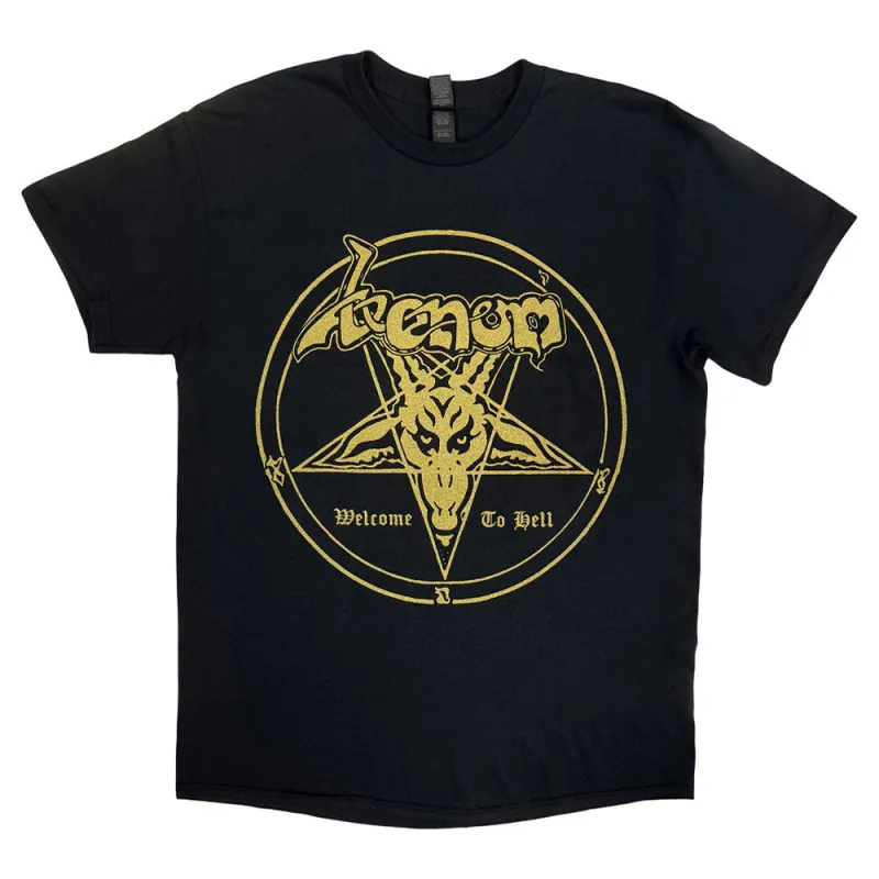 Venom Welcome To Hell band logo T Shirt made by Paradiso Clothing