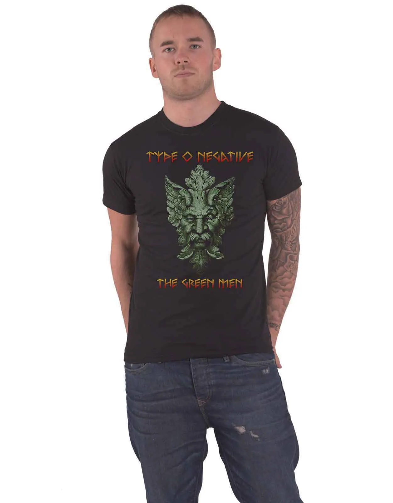 Type O Negative Green Man Band Logo T Shirt sold by Paradiso Clothing