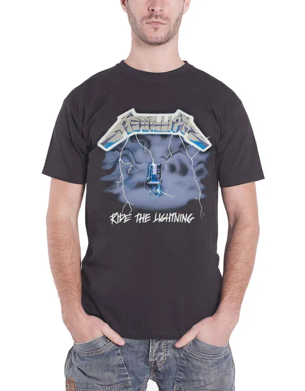 Metallica Ride the Lightning Album Cover T Shirt made by Paradiso Clothing