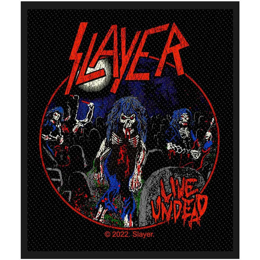 Slayer Standard Patch Live Undead new Official Black sold by Paradiso Clothing