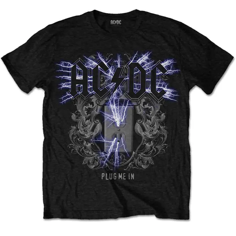 AC/DC Unisex T-Shirt: Electric (Black) sold by Paradiso Clothing