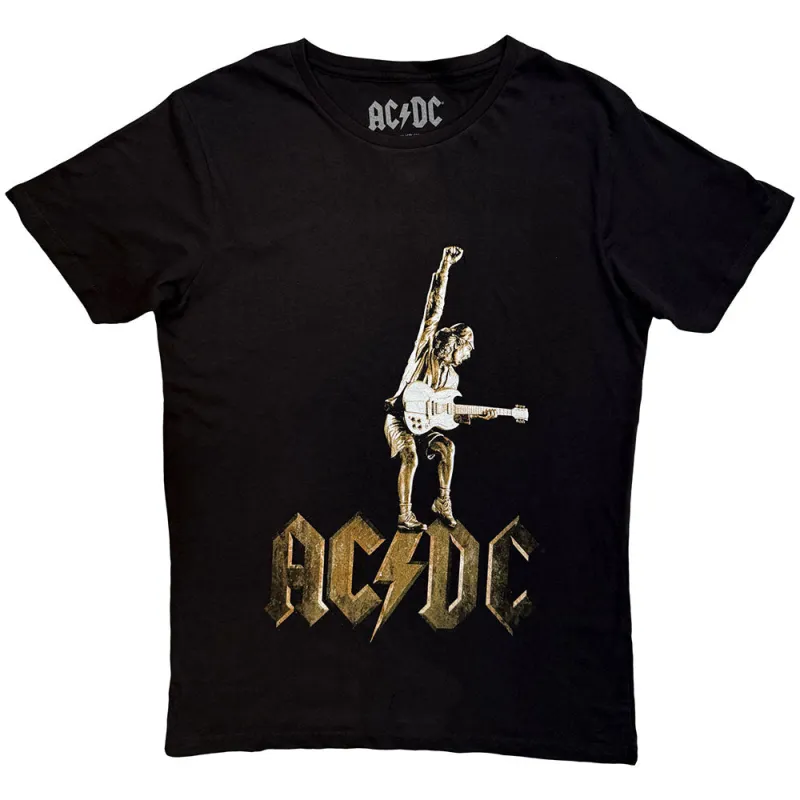 AC/DC Unisex T-Shirt: Angus Statue (Black) sold by Paradiso Clothing
