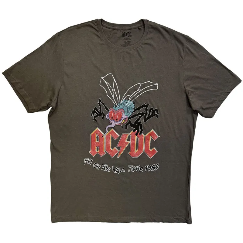 AC/DC Unisex T-Shirt: Fly on the Wall (Charcoal Grey) made by AC/DC