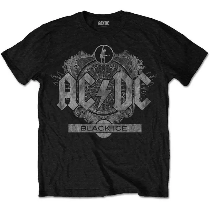 AC/DC Unisex T-Shirt: Black Ice (Black) made by AC/DC