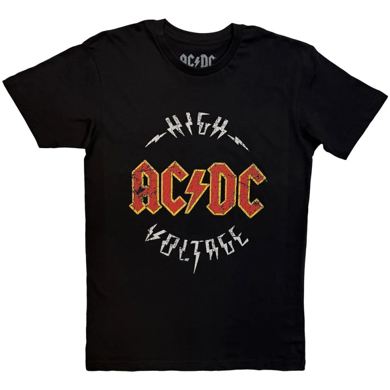 AC/DC Unisex T-Shirt: High Voltage (Black) made by AC/DC