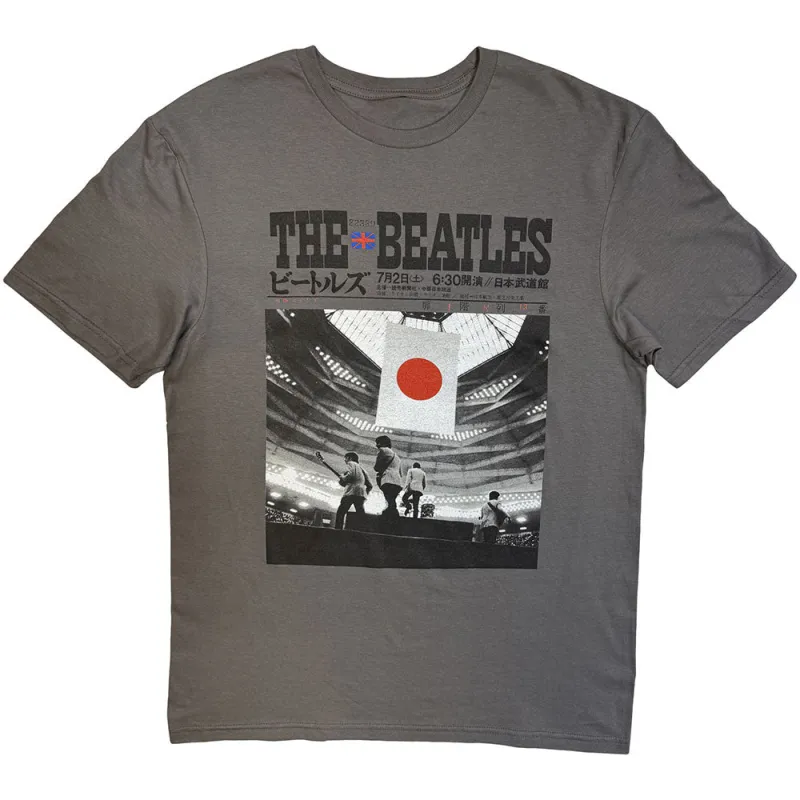 The Beatles Unisex T-Shirt: At the Budokan (Charcoal Grey) made by The Beatles