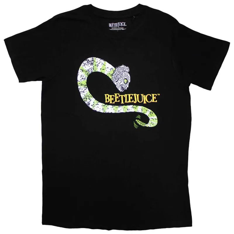 Beetlejuice Unisex T-Shirt: Beetlesnake (Black) made by Paradiso Clothing