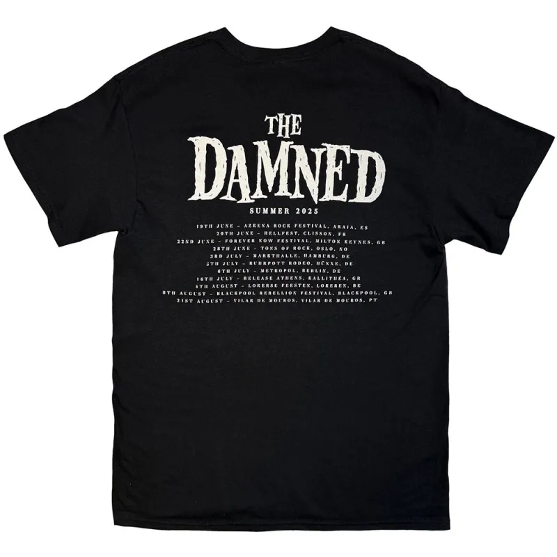 The Damned Band Logo EU Tour Summer 25 T Shirt made by Paradiso Clothing