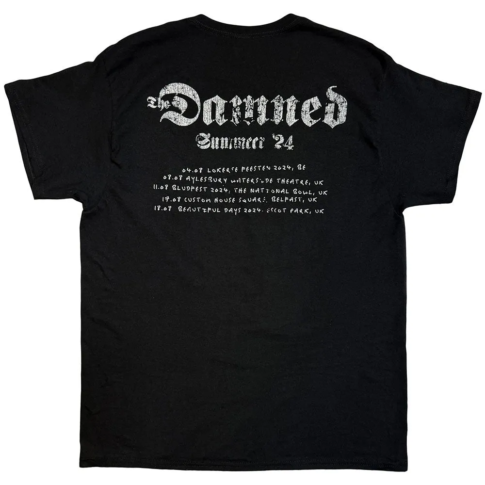 The Damned Photo EU Tour Summer 24 T Shirt sold by Paradiso Clothing