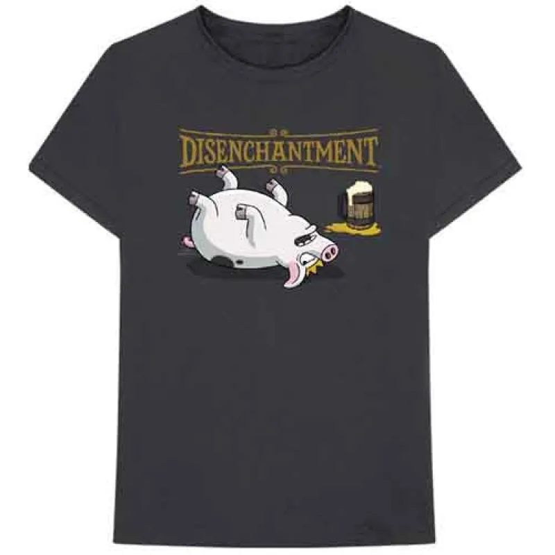 Disenchantment Unisex T-Shirt: Pig (Charcoal Grey) made by Paradiso Clothing