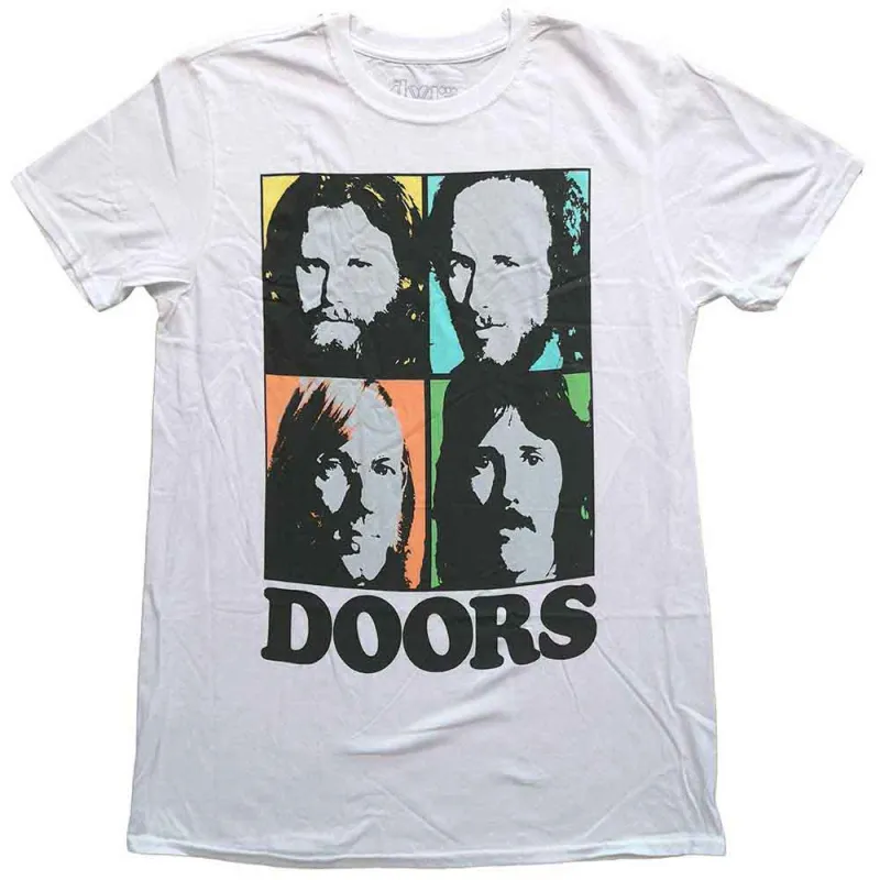 The Doors Unisex T-Shirt: Colour Box (White) sold by Paradiso Clothing