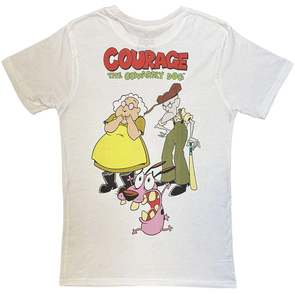 Courage The Cowardly Dog Unisex T-Shirt: F&B Jumbo (White) (Back Print) sold by Paradiso Clothing