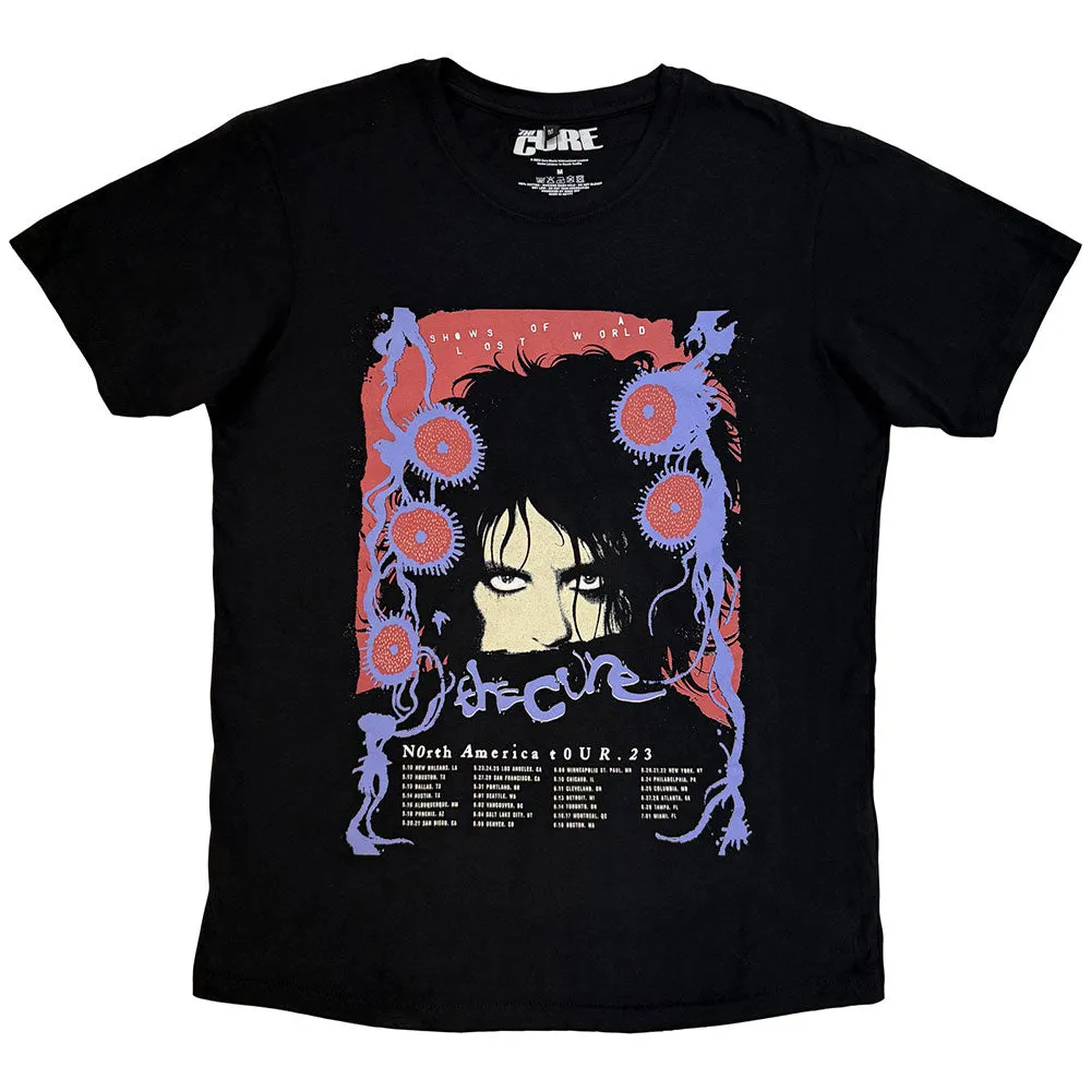 The Cure Unisex Premium Carbon T-Shirt: North American Tour '23 Poster (Black) sold by Paradiso Clothing