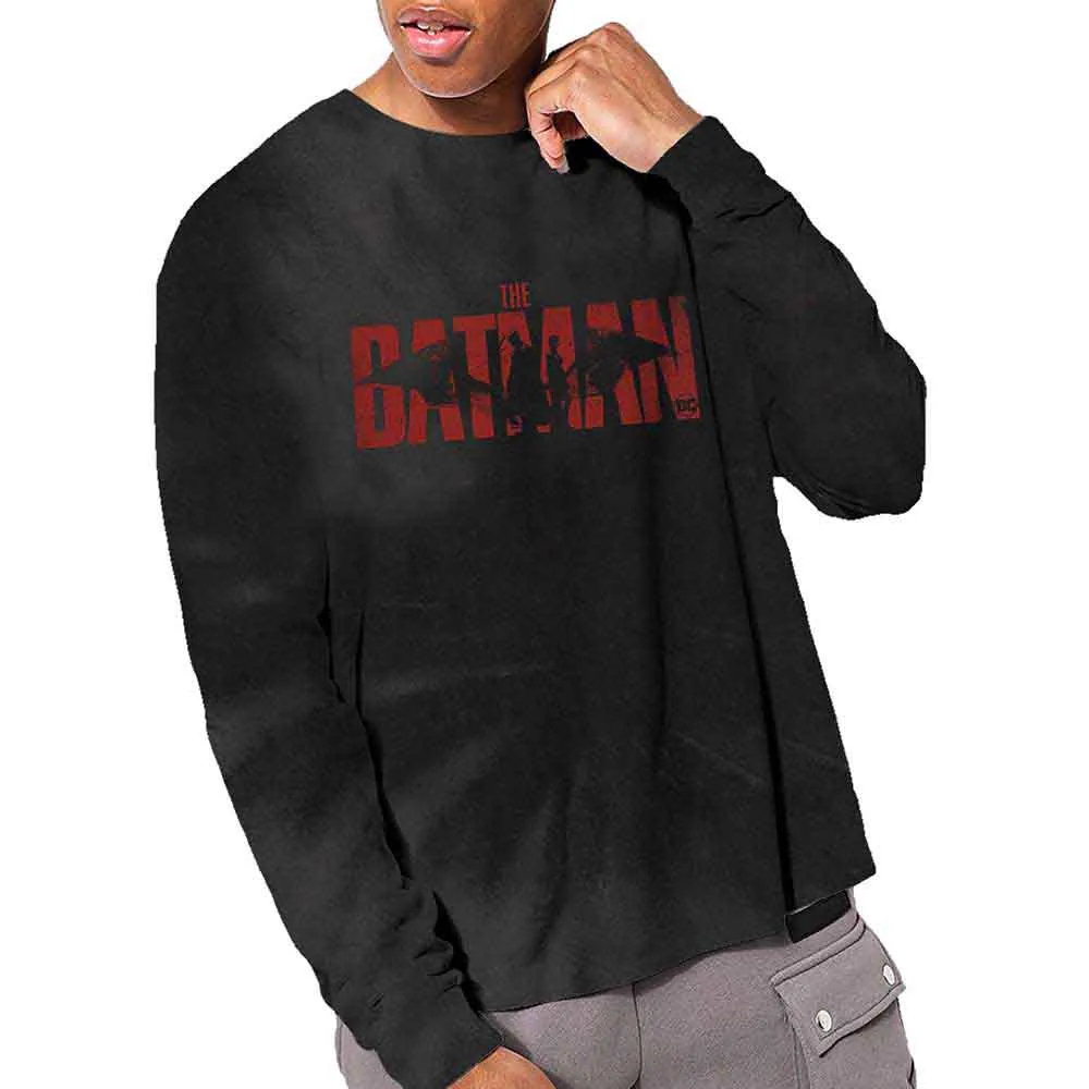 DC Comics Unisex Long Sleeve T-Shirt: The Batman Logo (Black) (Wash Collection) sold by Paradiso Clothing product image thumbnail 2