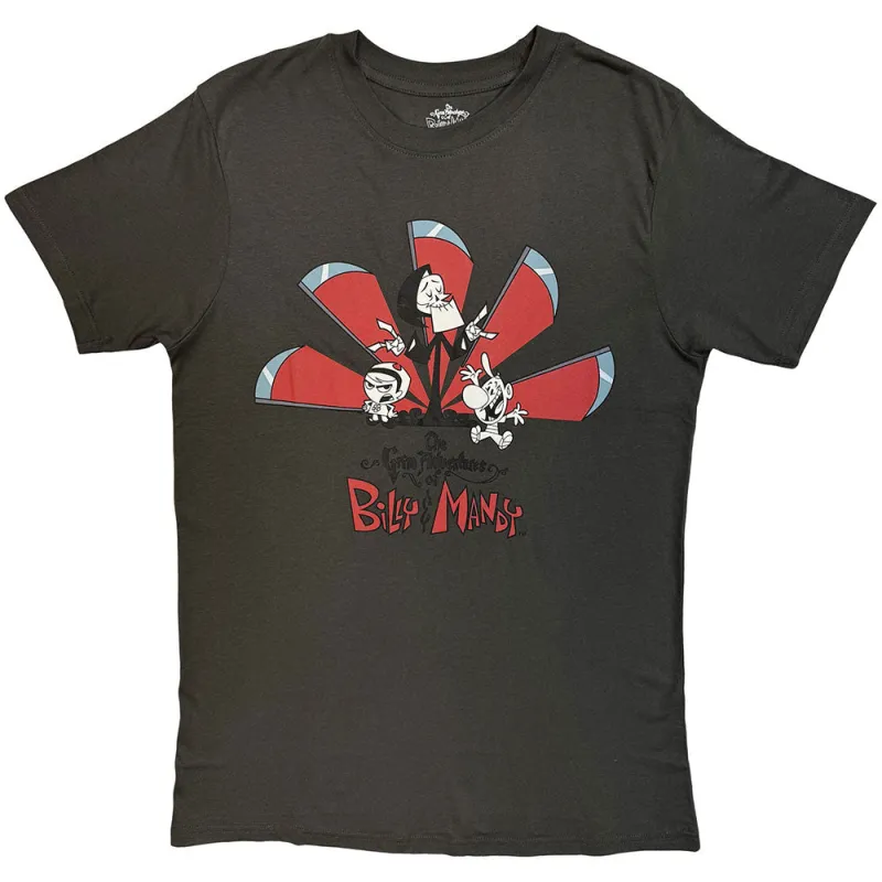 The Grim Adventures of Billy & Mandy Unisex T-Shirt: Logo (Charcoal Grey) made by Paradiso Clothing