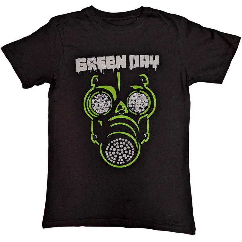 Green Day Unisex T-Shirt: Green Mask (Black) made by Paradiso Clothing