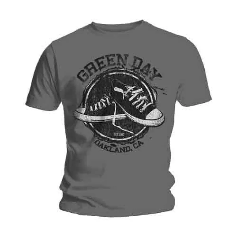 Green Day Unisex T-Shirt: Converse (Grey) made by Paradiso Clothing