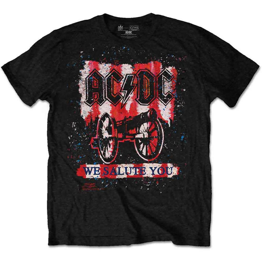 AC/DC Unisex T-Shirt: We Salute You Bold (Black) sold by Paradiso Clothing