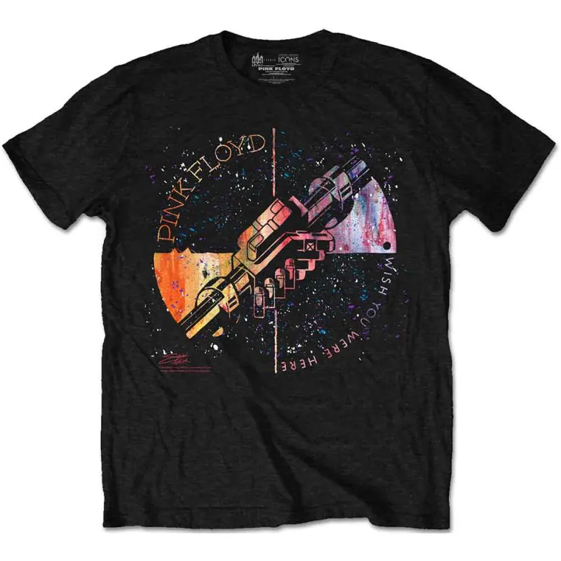 Pink Floyd Unisex T-Shirt: Machine Greeting Orange (Black) sold by Paradiso Clothing