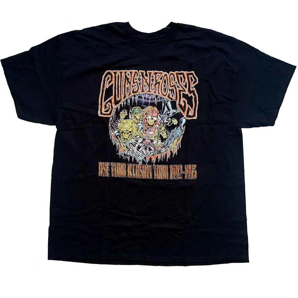 Guns N' Roses Unisex T-Shirt: Illusion Monsters (Black) sold by Paradiso Clothing