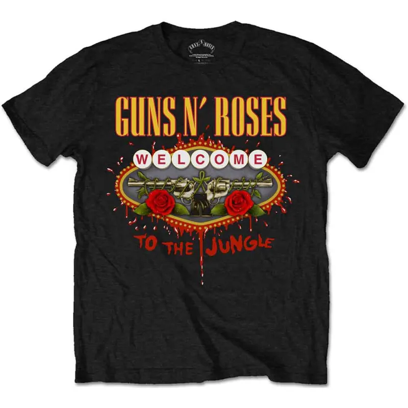 Guns N' Roses Unisex T-Shirt: Welcome to the Jungle (Black) made by Paradiso Clothing