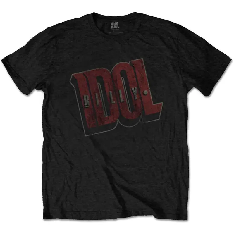 Billy Idol Unisex T-Shirt: Vintage Logo (Black) sold by Paradiso Clothing