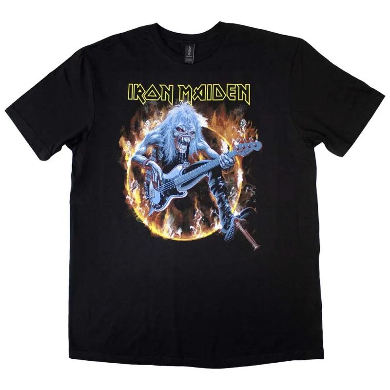 Iron Maiden Unisex T-Shirt: Fear Live Flames (Black) made by Paradiso Clothing