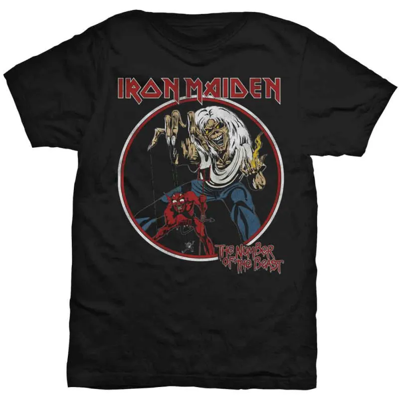 Iron Maiden Unisex T-Shirt: Number Of The Beast Vintage (Black) sold by Paradiso Clothing